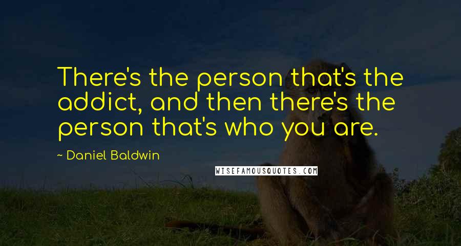 Daniel Baldwin Quotes: There's the person that's the addict, and then there's the person that's who you are.