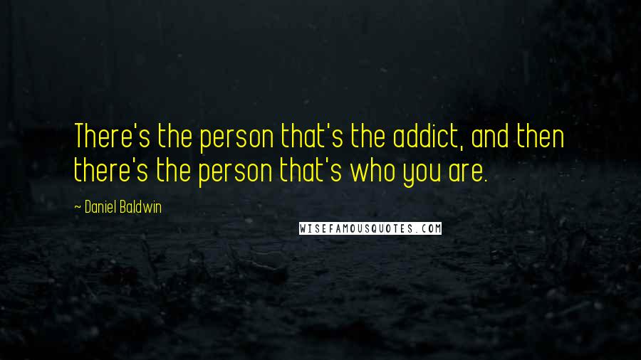 Daniel Baldwin Quotes: There's the person that's the addict, and then there's the person that's who you are.