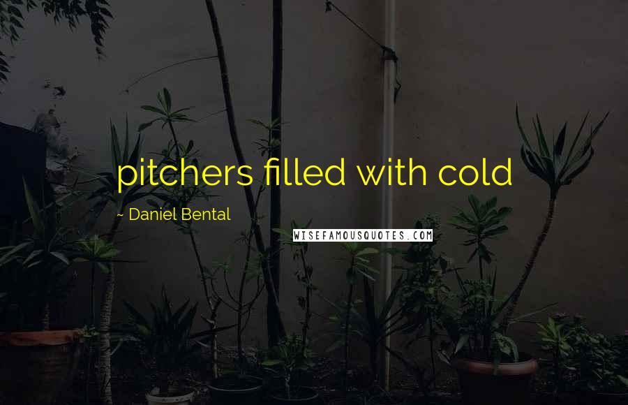 Daniel Bental Quotes: pitchers filled with cold