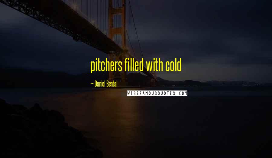 Daniel Bental Quotes: pitchers filled with cold