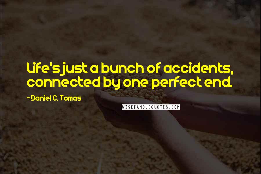 Daniel C. Tomas Quotes: Life's just a bunch of accidents, connected by one perfect end.