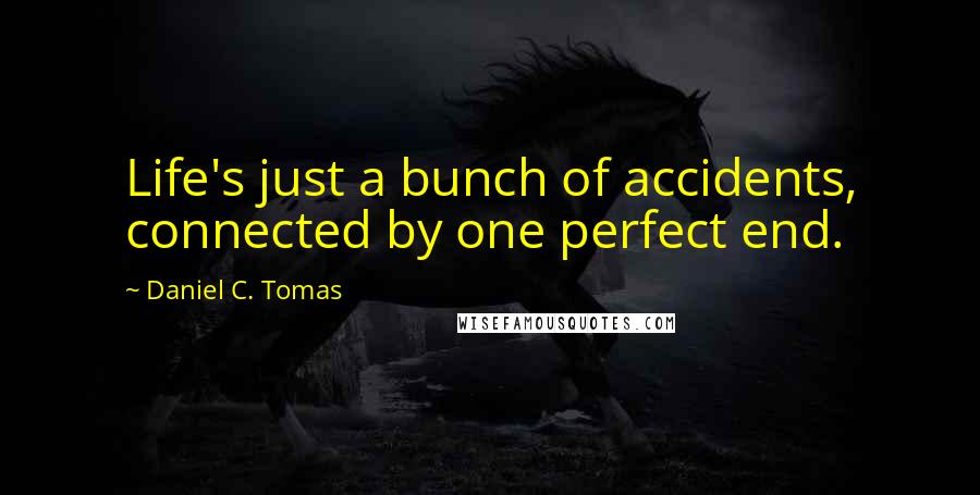 Daniel C. Tomas Quotes: Life's just a bunch of accidents, connected by one perfect end.