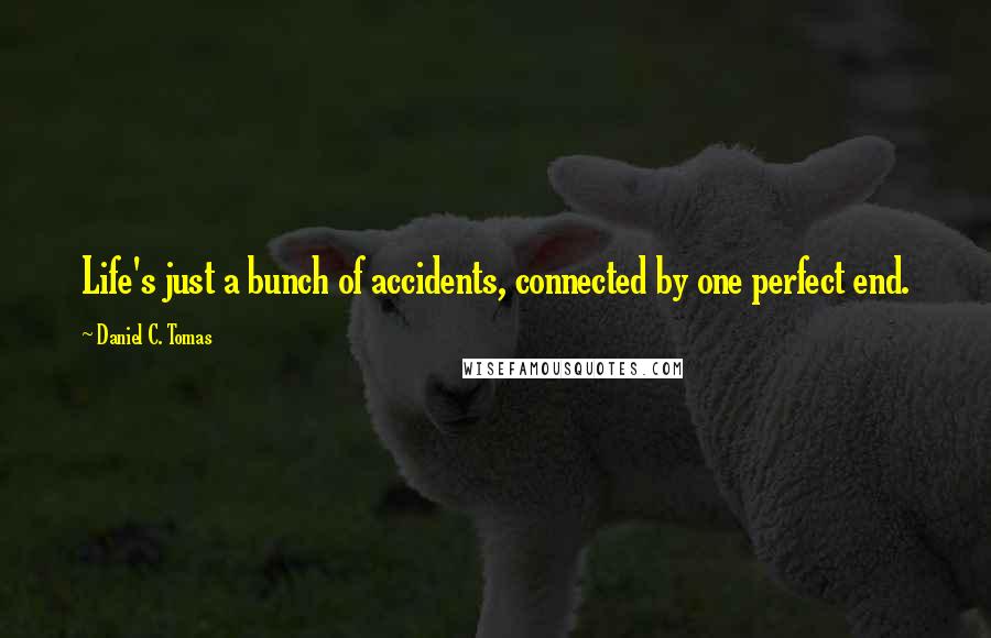 Daniel C. Tomas Quotes: Life's just a bunch of accidents, connected by one perfect end.