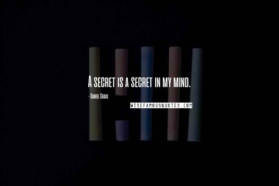 Daniel Craig Quotes: A secret is a secret in my mind.