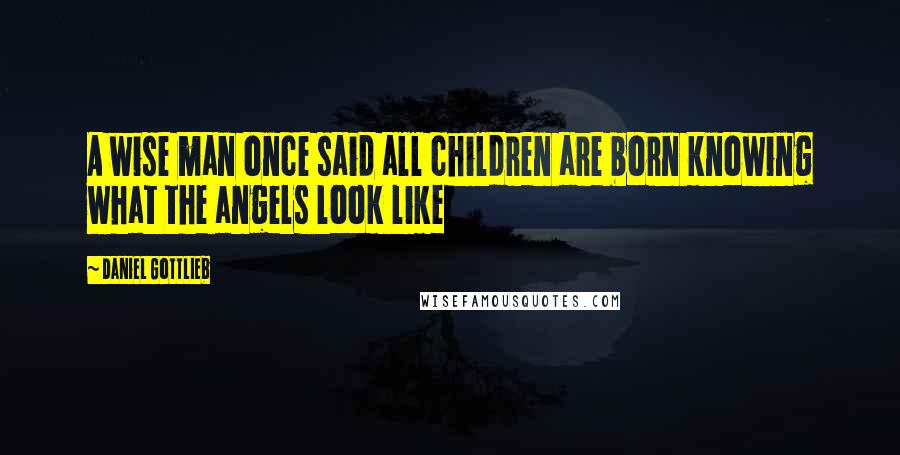 Daniel Gottlieb Quotes: A wise man once said all children are born knowing what the angels look like