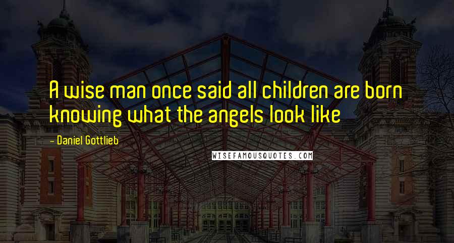 Daniel Gottlieb Quotes: A wise man once said all children are born knowing what the angels look like