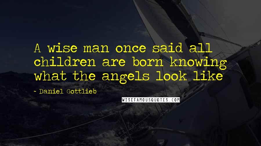 Daniel Gottlieb Quotes: A wise man once said all children are born knowing what the angels look like