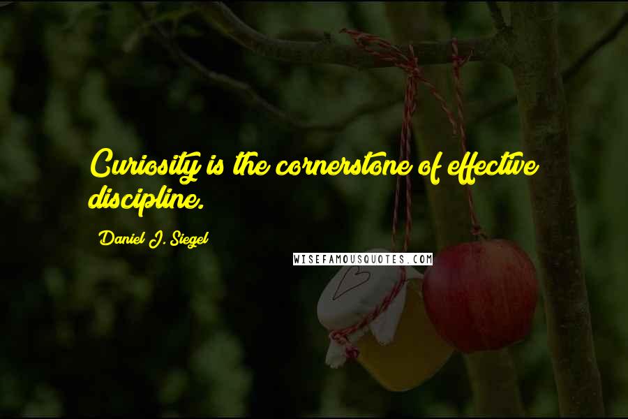 Daniel J. Siegel Quotes: Curiosity is the cornerstone of effective discipline.