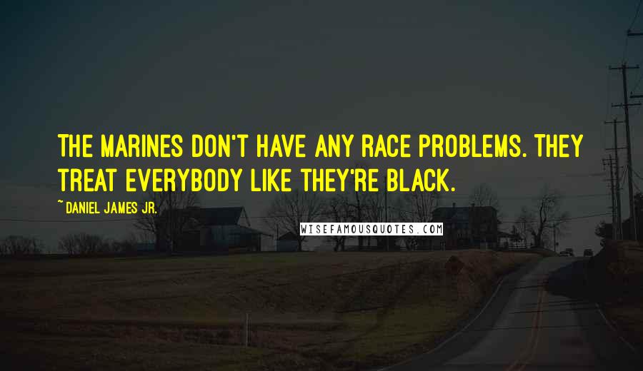 Daniel James Jr. Quotes: The Marines don't have any race problems. They treat everybody like they're black.