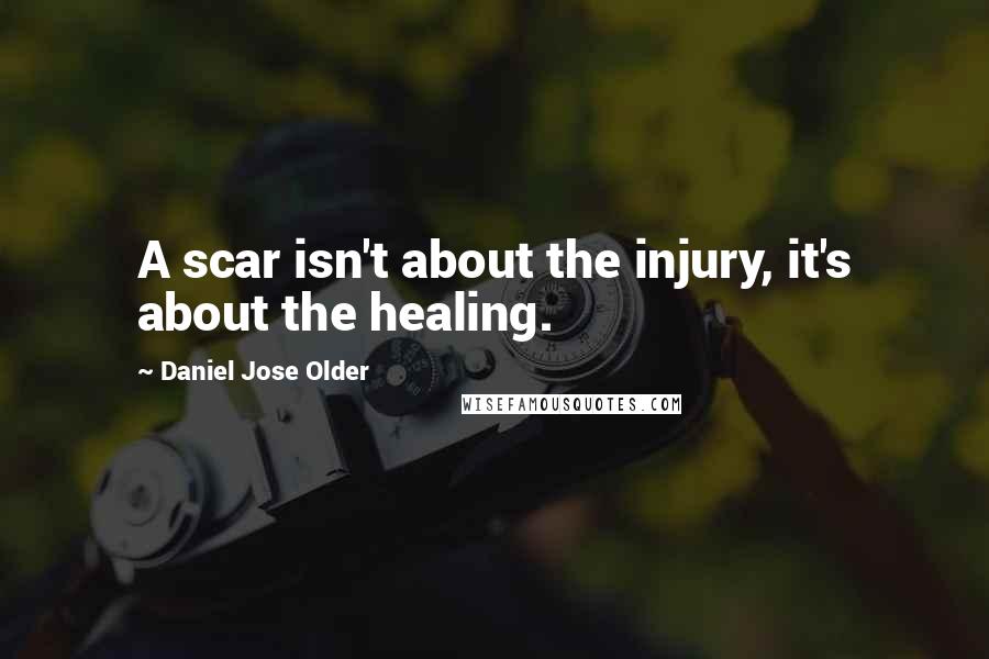 Daniel Jose Older Quotes: A scar isn't about the injury, it's about the healing.