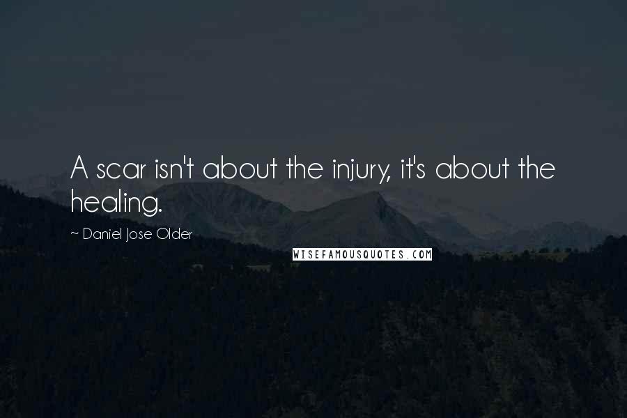 Daniel Jose Older Quotes: A scar isn't about the injury, it's about the healing.