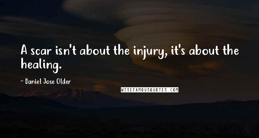 Daniel Jose Older Quotes: A scar isn't about the injury, it's about the healing.