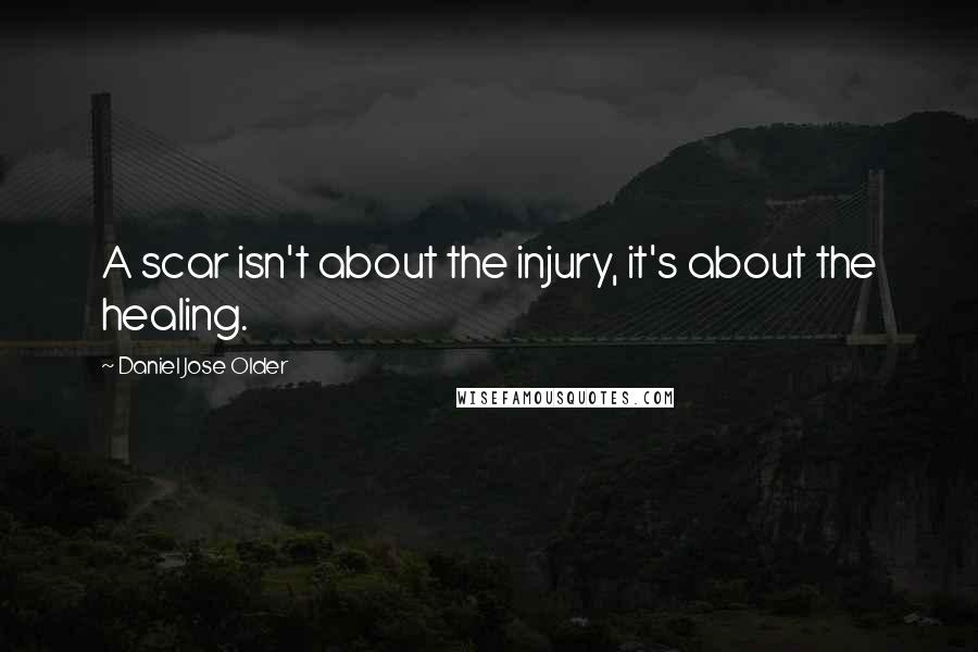 Daniel Jose Older Quotes: A scar isn't about the injury, it's about the healing.
