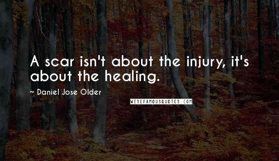 Daniel Jose Older Quotes: A scar isn't about the injury, it's about the healing.