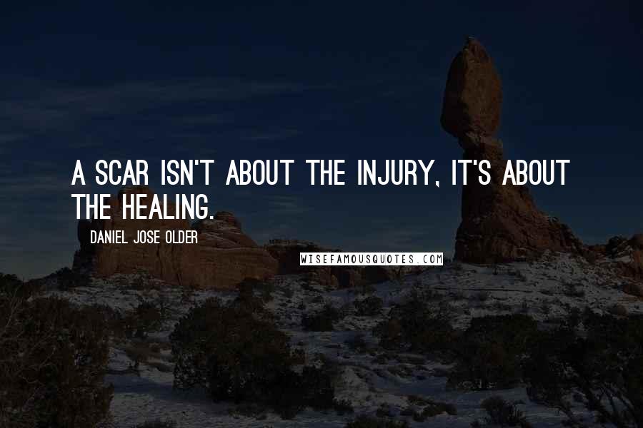 Daniel Jose Older Quotes: A scar isn't about the injury, it's about the healing.