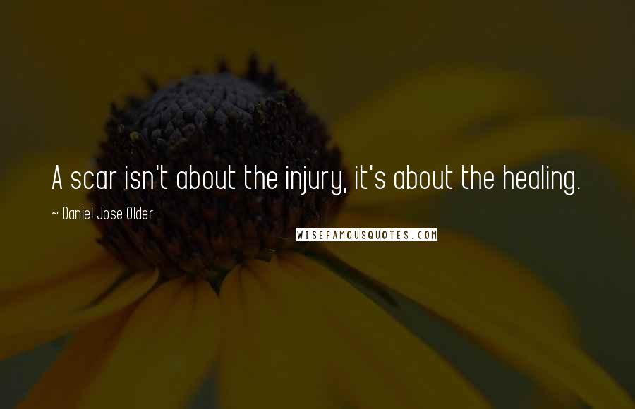 Daniel Jose Older Quotes: A scar isn't about the injury, it's about the healing.