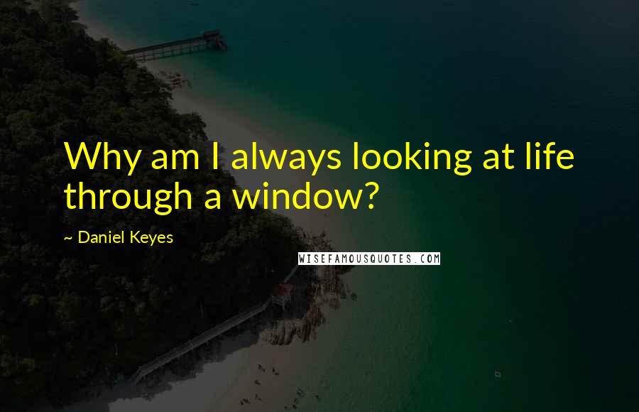 Daniel Keyes Quotes: Why am I always looking at life through a window?