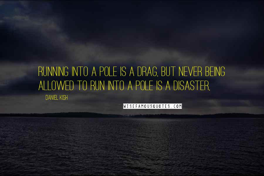 Daniel Kish Quotes: Running into a pole is a drag, but never being allowed to run into a pole is a disaster,