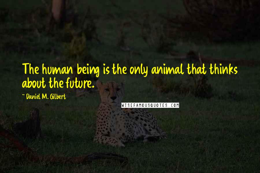 Daniel M. Gilbert Quotes: The human being is the only animal that thinks about the future.