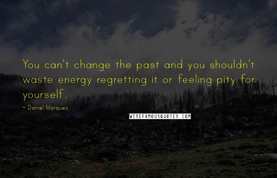 Daniel Marques Quotes: You can't change the past and you shouldn't waste energy regretting it or feeling pity for yourself.