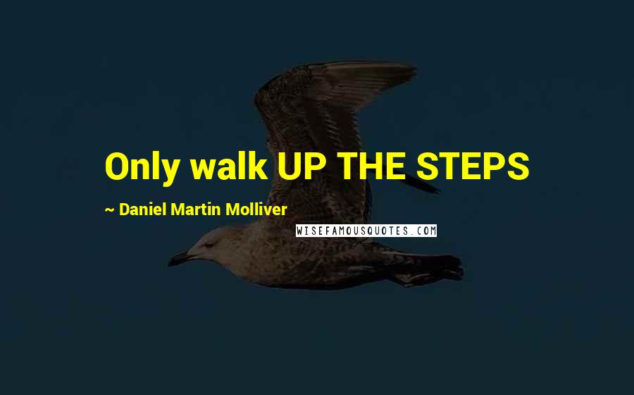 Daniel Martin Molliver Quotes: Only walk UP THE STEPS