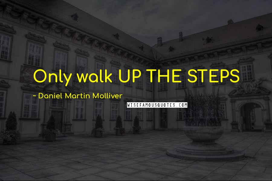 Daniel Martin Molliver Quotes: Only walk UP THE STEPS