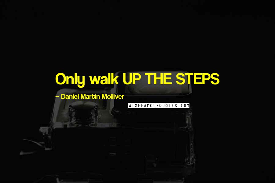 Daniel Martin Molliver Quotes: Only walk UP THE STEPS