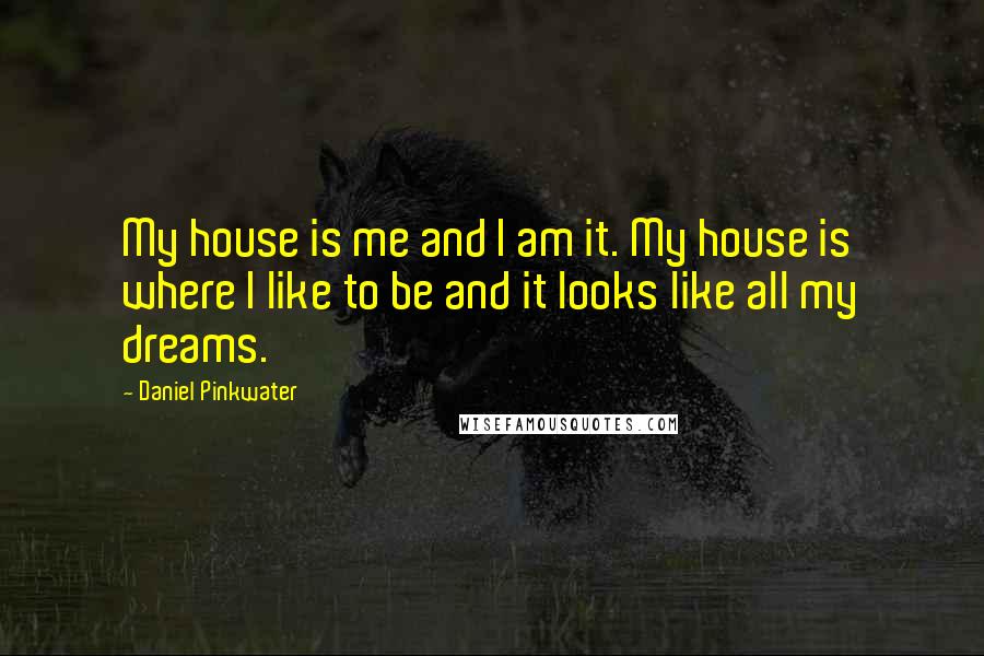 Daniel Pinkwater Quotes: My house is me and I am it. My house is where I like to be and it looks like all my dreams.