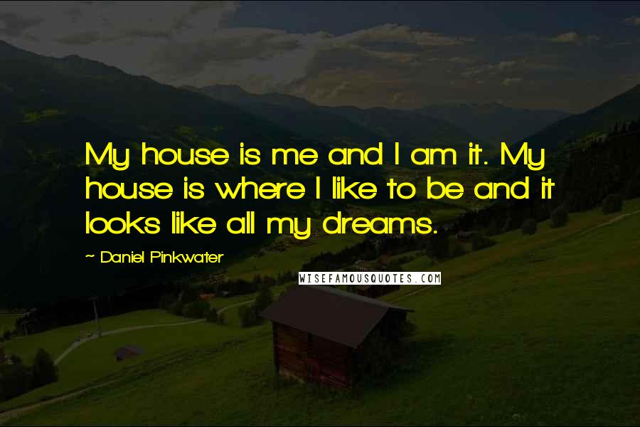 Daniel Pinkwater Quotes: My house is me and I am it. My house is where I like to be and it looks like all my dreams.