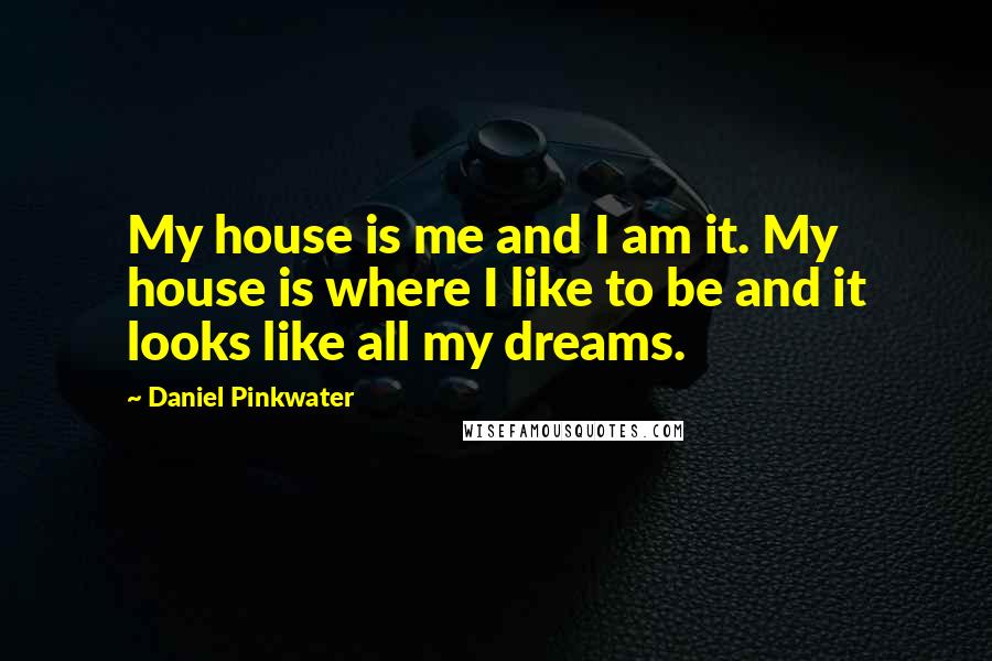 Daniel Pinkwater Quotes: My house is me and I am it. My house is where I like to be and it looks like all my dreams.