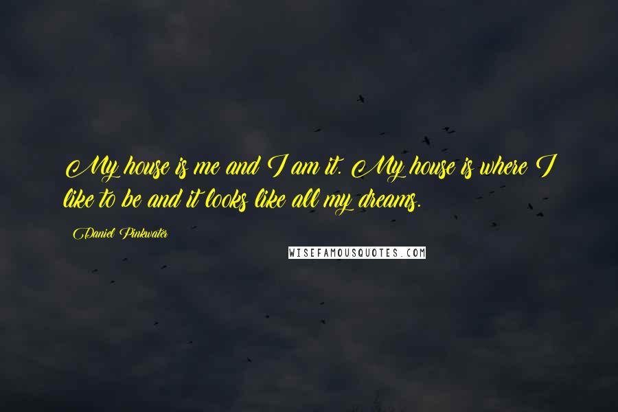 Daniel Pinkwater Quotes: My house is me and I am it. My house is where I like to be and it looks like all my dreams.