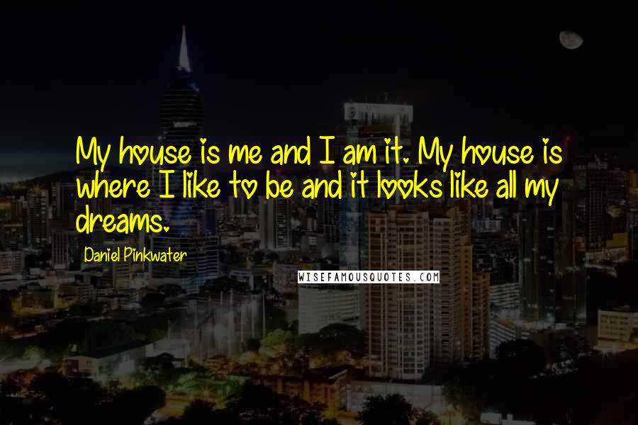 Daniel Pinkwater Quotes: My house is me and I am it. My house is where I like to be and it looks like all my dreams.
