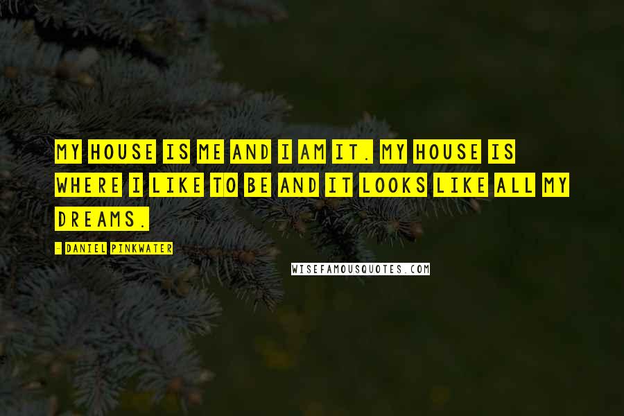 Daniel Pinkwater Quotes: My house is me and I am it. My house is where I like to be and it looks like all my dreams.