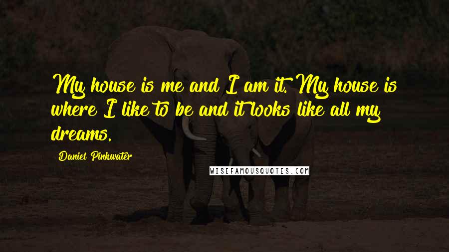 Daniel Pinkwater Quotes: My house is me and I am it. My house is where I like to be and it looks like all my dreams.