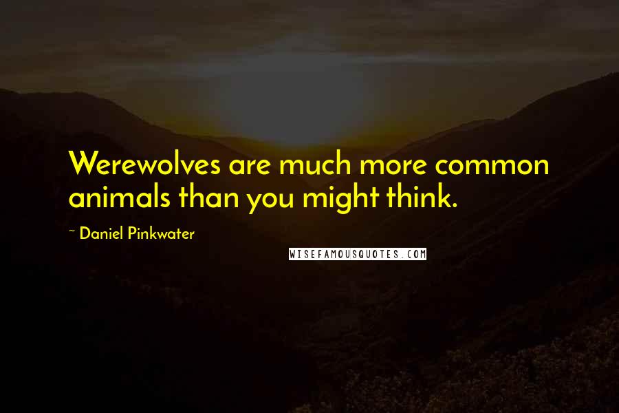 Daniel Pinkwater Quotes: Werewolves are much more common animals than you might think.