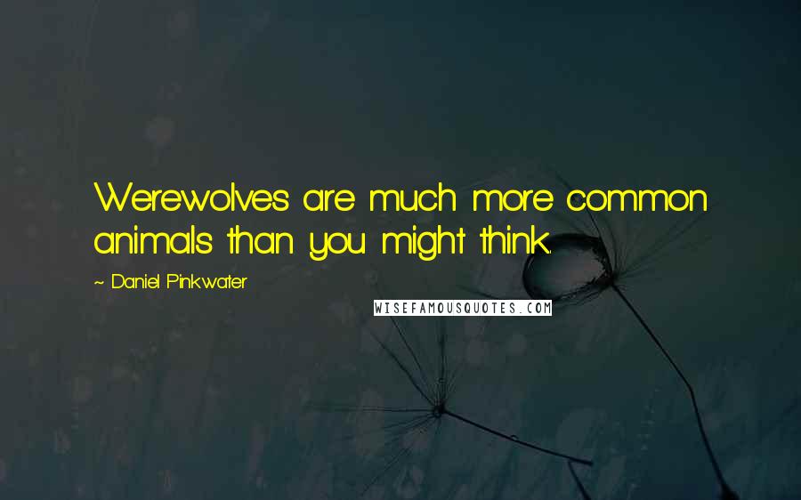 Daniel Pinkwater Quotes: Werewolves are much more common animals than you might think.