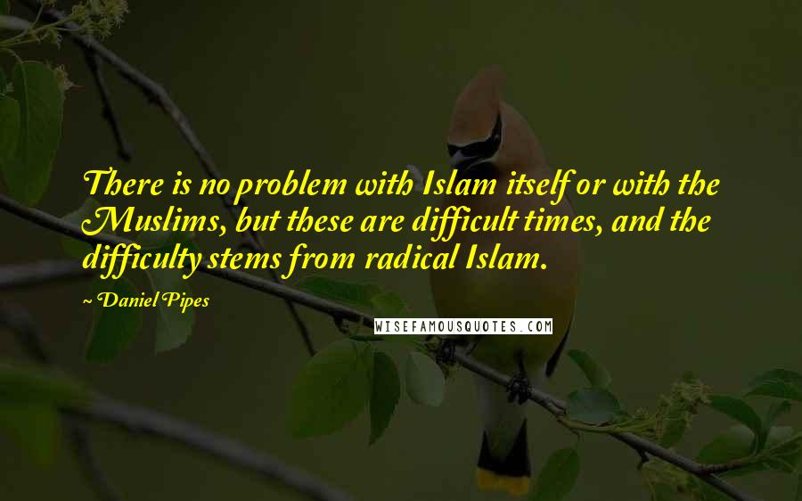 Daniel Pipes Quotes: There is no problem with Islam itself or with the Muslims, but these are difficult times, and the difficulty stems from radical Islam.