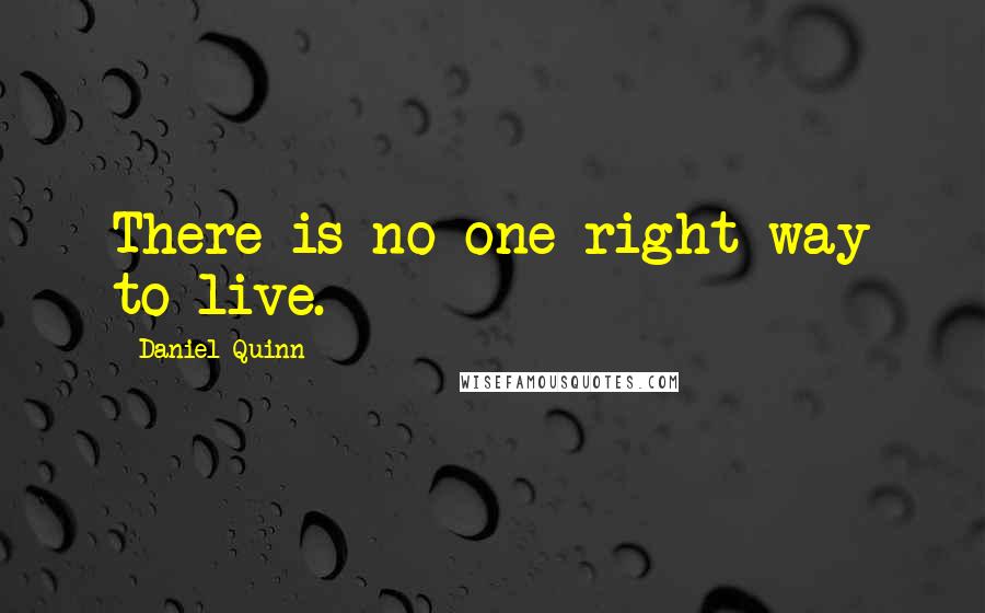 Daniel Quinn Quotes: There is no one right way to live.