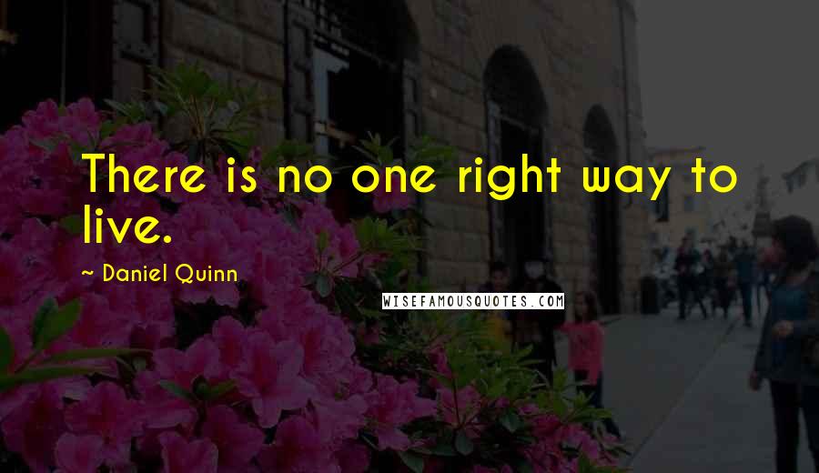 Daniel Quinn Quotes: There is no one right way to live.