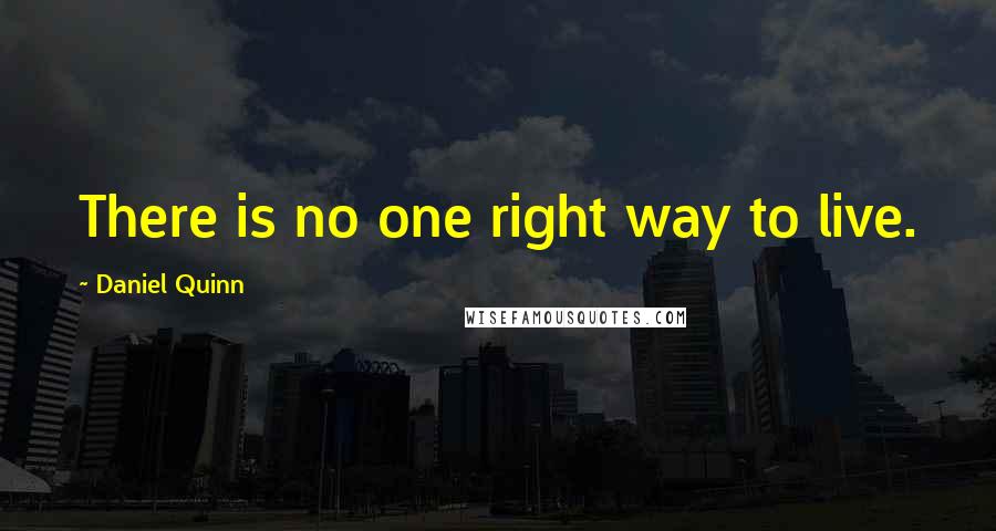 Daniel Quinn Quotes: There is no one right way to live.