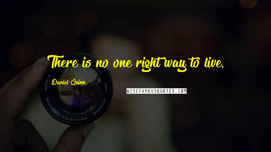 Daniel Quinn Quotes: There is no one right way to live.