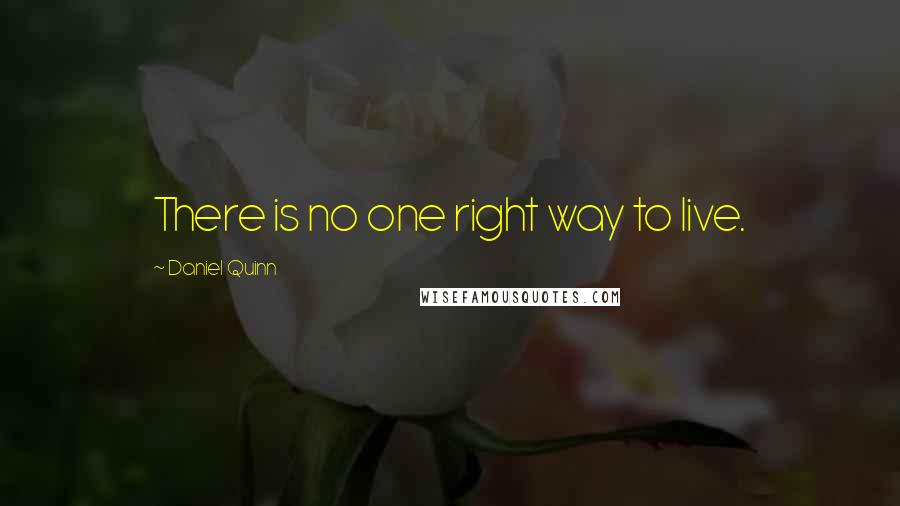Daniel Quinn Quotes: There is no one right way to live.