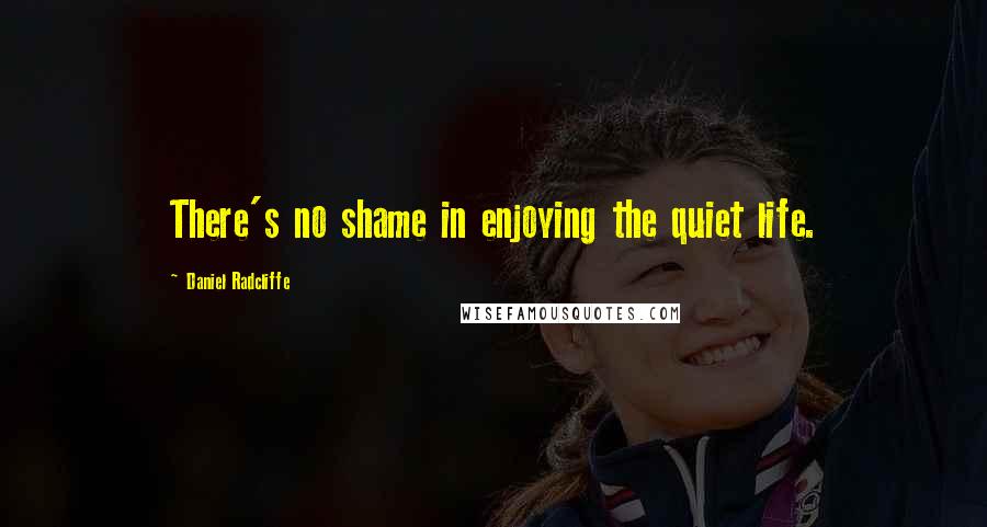 Daniel Radcliffe Quotes: There's no shame in enjoying the quiet life.