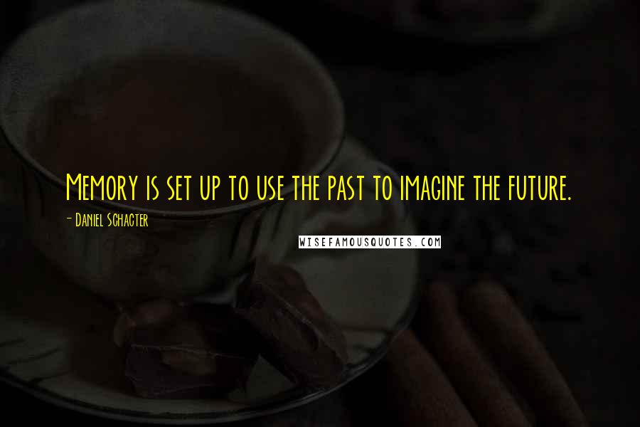 Daniel Schacter Quotes: Memory is set up to use the past to imagine the future.