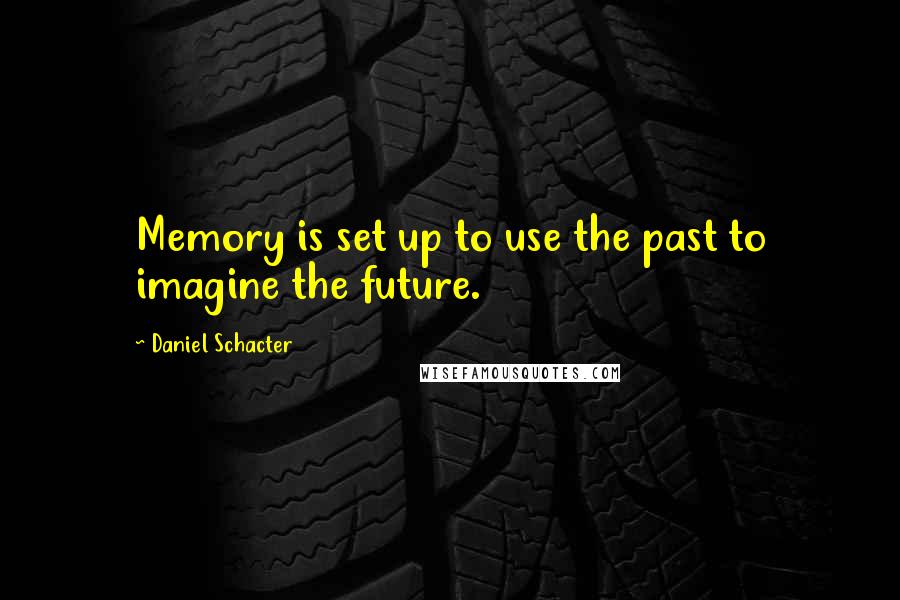 Daniel Schacter Quotes: Memory is set up to use the past to imagine the future.