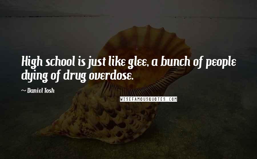 Daniel Tosh Quotes: High school is just like glee, a bunch of people dying of drug overdose.