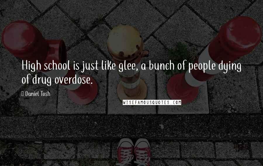 Daniel Tosh Quotes: High school is just like glee, a bunch of people dying of drug overdose.