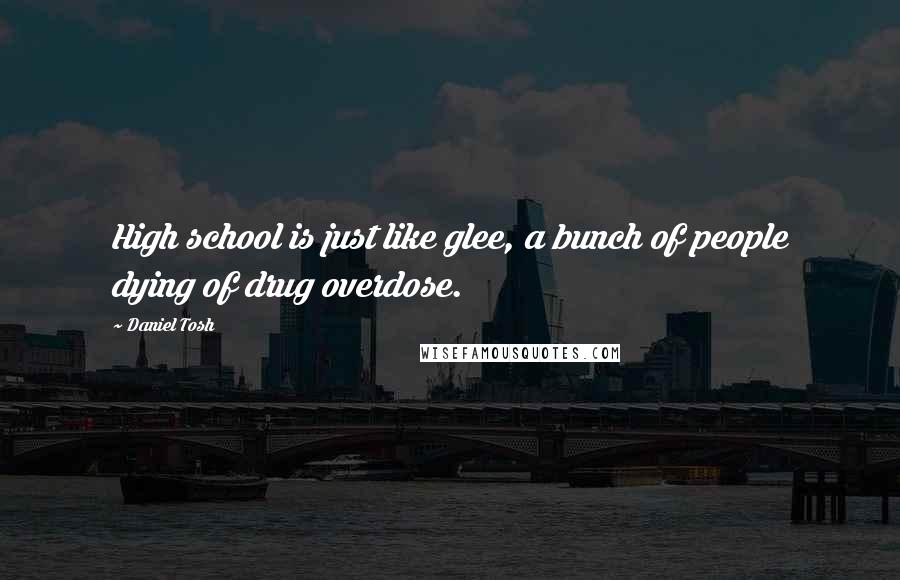 Daniel Tosh Quotes: High school is just like glee, a bunch of people dying of drug overdose.