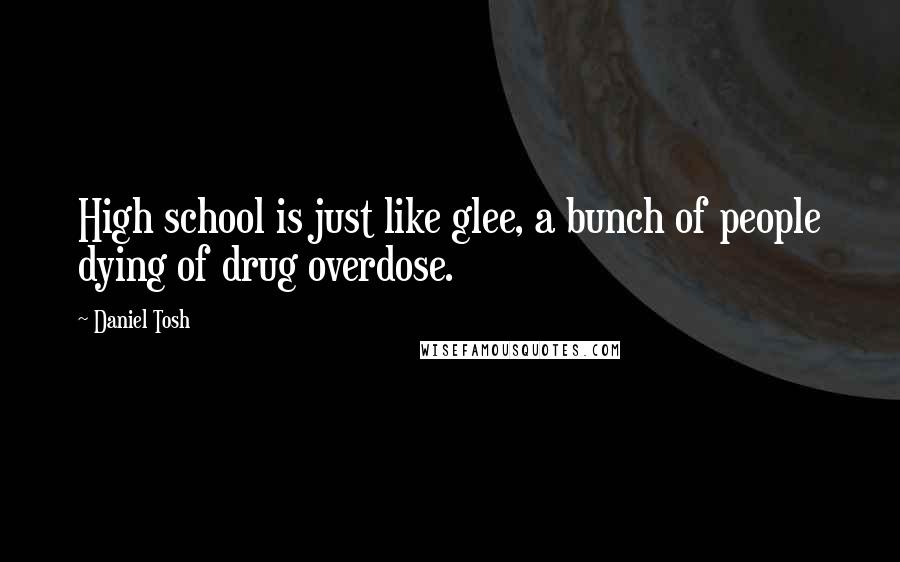 Daniel Tosh Quotes: High school is just like glee, a bunch of people dying of drug overdose.