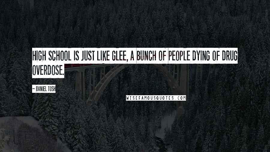 Daniel Tosh Quotes: High school is just like glee, a bunch of people dying of drug overdose.